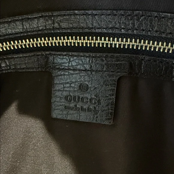 Gucci Beige GG Canvas Shoulder Bag with Dark Brown Trim - Picture 4 of 5